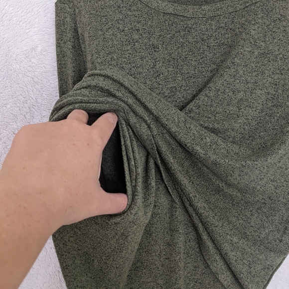 Old Navy Maternity Sz Large Sweater, Heathered Olive Green, Nursing Friendly - Picture 5 of 8